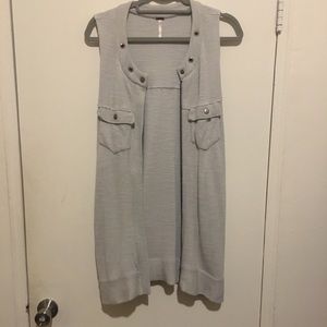 Gray Zipper Vest